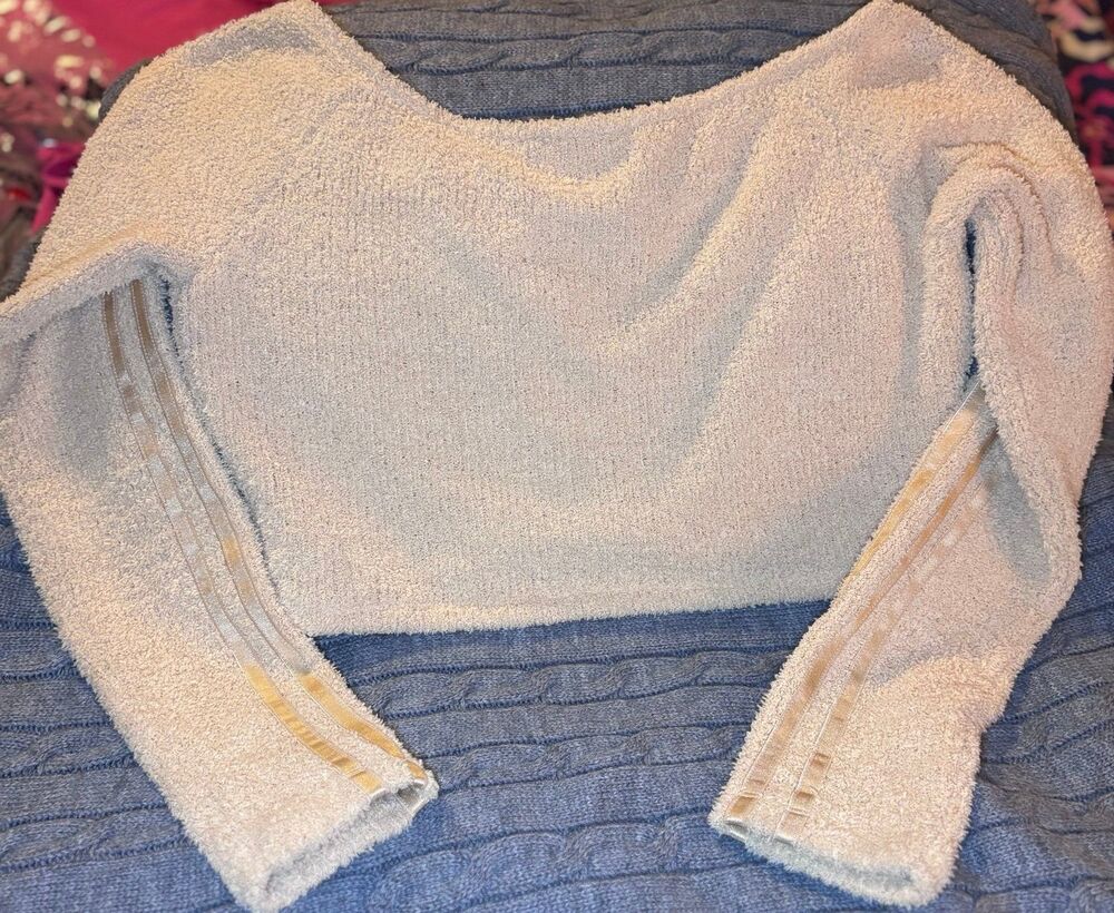 Adidas Originals Relaxed Risqué Fluffy Knit Ruched Crop Top - light yellow - Picture 8 of 8